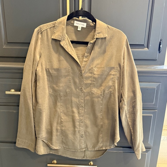 Cloth & Stone Olive Green Buttondown, Small, Excellent Condition - Picture 1 of 3